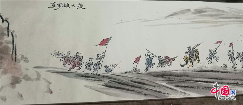 著名画家王东帝百米长卷―红军长征组歌图